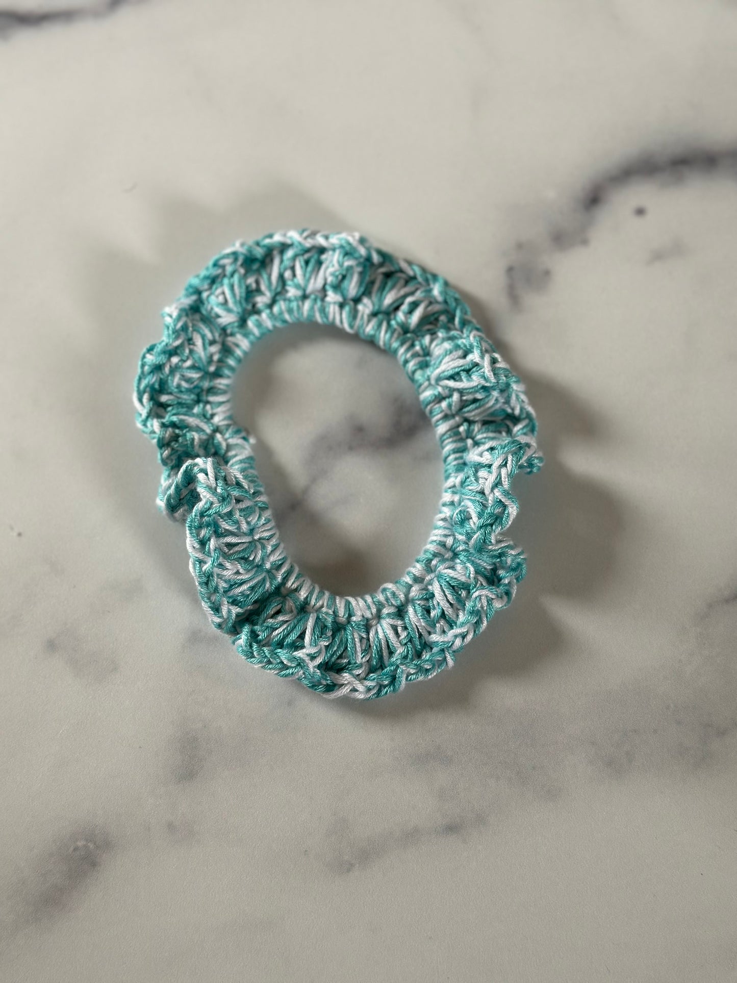Aqua/White Baby Headband 